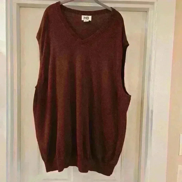 Harbor Bay Mens V Neck Pullover Sweater Vest 100% Cotton 4xl - Picture 1 of 6